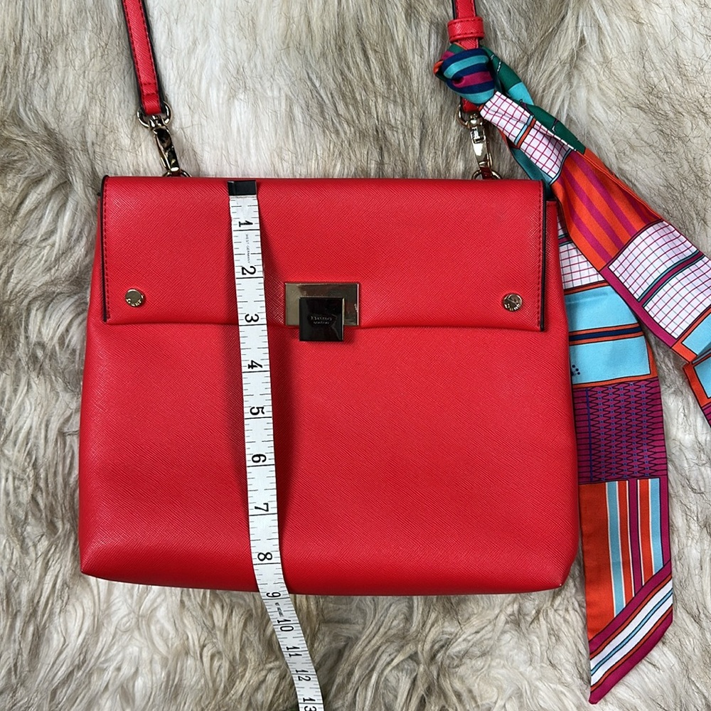 Dune London Red Leather Crossbody Bag - Picture 7 of 16